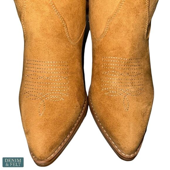 NEW Roper Starburst Tan Knee High Western Boots 15in Shaft Pointed Toe Size 9 - Picture 13 of 16